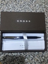 Cross Townsend Ball Point Pen Chrome /Blue/Lacquer AT0042G-10