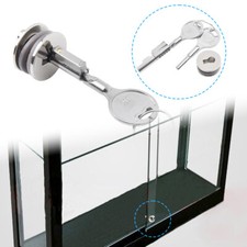 Sliding Glass Door Lock Reptile Vivarium Showcase Display Metal 2 Keys ·
