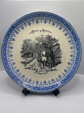 Antique french porcelain plate, mid 19th century
