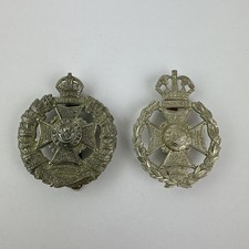 Pair Of British Army Second World War And Post War Rifle Brigade Cap Badges