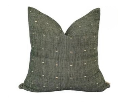 Square linen cushion - linen,