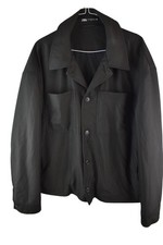 ZARA Black Overshirt Jacket size XL Mens Button up Casual Outdoors Outerwear