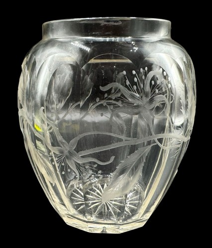 Art nouveau intaglio cut - cut, glass