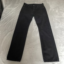 Levis 501 Men’s Jeans Black Size W32 L33 Premium Big E Straight Leg Denim