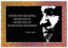 Boxing Mike Tyson Inspirational Motivational Print Poster Wall Art Picture A4 +