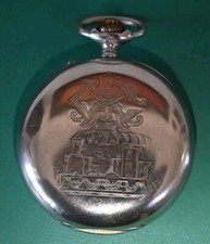  Antique Longines Pocket Watch Grand Prix Paris Train Railroad Large 