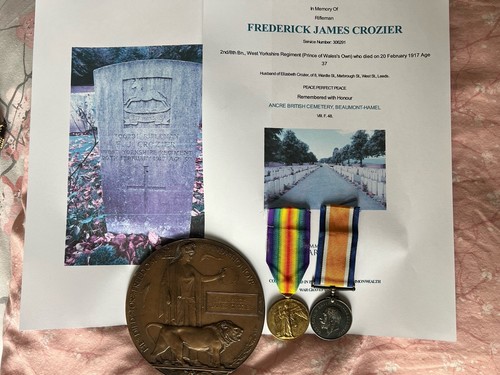 Ww1 medals death plaque - death,