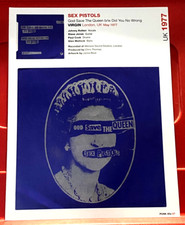 Sex Pistols God Save The Queen Record Cover Art PICTURE / PRINT 10.5" x 8"