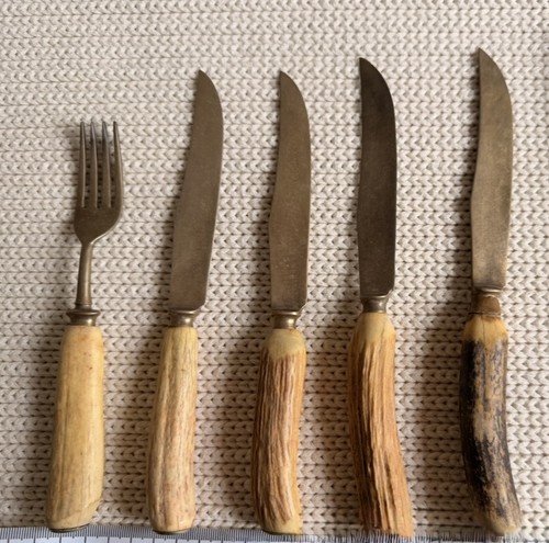 Stag antler handle steak - handle,