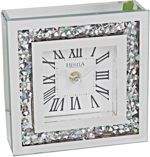 Mantel clock square mirrored - mantel,