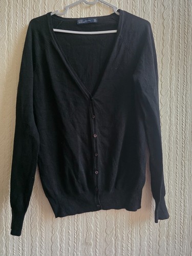 Zara black button front - zara,