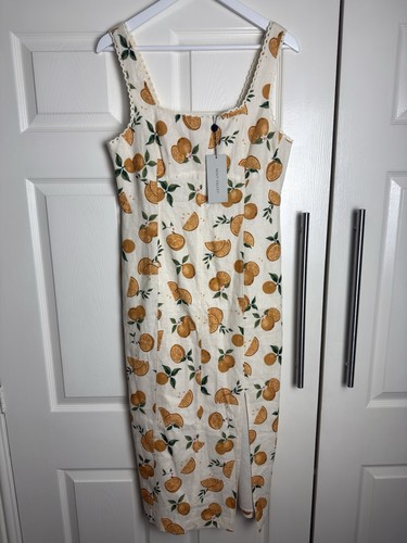 Mint velvet orange print - mint, linen