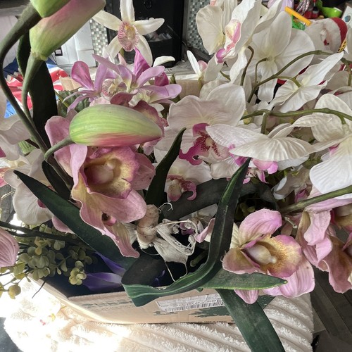 Artificial fabric orchids etc - artificial,