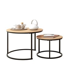 Black Round Coffee Table Set