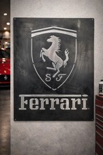 Ferrari Cast Metal Sign 24x20