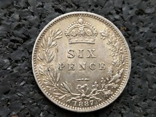1887 Victoria Silver Sixpence