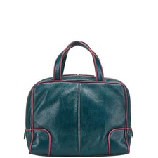 LOEWE handbag in green and purple leather for women