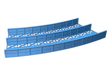 H0e Curved Girder Bridge &