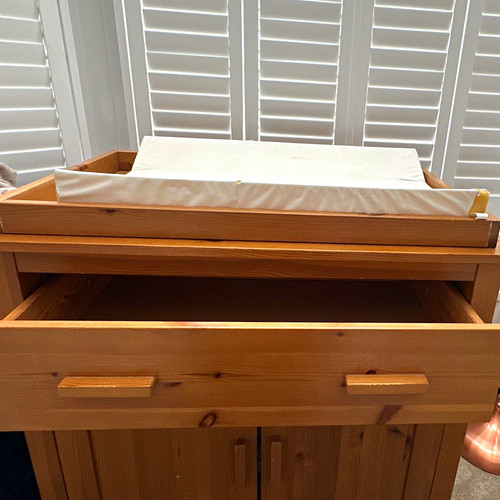 Wooden baby changing unit - changing,