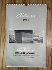 Large 1966 Calendar Harland &