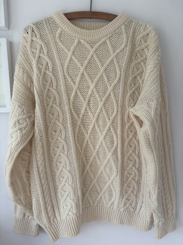 Aran style cream cable knit - style,