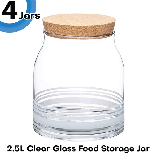 Litre clear glass food - 4,