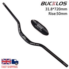 BUCKLOS 50mm Rise Handlebar 720mm Aluminum Mountain Road Bike 31.8mm Riser Bar