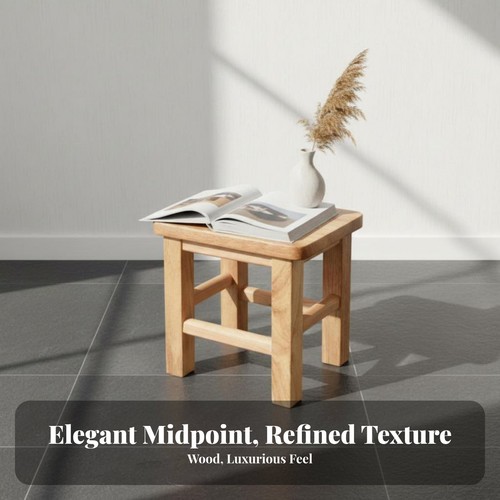 Small round wooden - small, stool