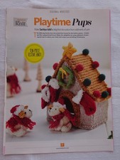 CHRISTMAS  " PLAYTIME PUPS "  & KENNEL TOY KNITTING  PATTERN  DK & ARAN