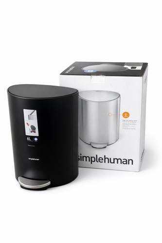 Simplehuman pedal bin black - 6l,