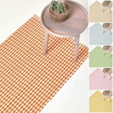 Cotton Gingham Rugs Pink Blue