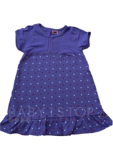 Girls cotton spotty dress - spotty,