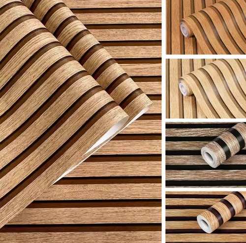 Wooden slat panel - wooden, effect