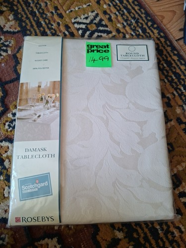 Damask round cream - round,