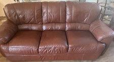 leather three piece suite used