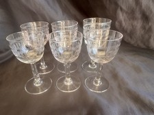 6 X Antique Edwardian Etched