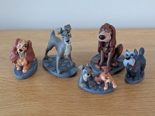 Disney Store Lady And The Tramp Figurine Set PVC Collectable Cake Toppers Rare