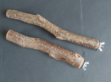 HAZEL WOOD BRANCH x 2.  UK GROWN HAZEL.  HANDCRAFTED.  CHUNKY.  BIRDS.  PETS.