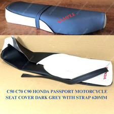 Honda C50 C70 C90 Passport Seat Cover Dark Grey w/ Strap 620mm Replacement