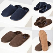 Men's Slippers Luxury Hard Sole Suede Leather Mule Slipper Gift Rydale 2 Colours
