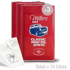 Car Engine Oil Service Kit / Pack 15 LITRES Millers Mini Oil 15L