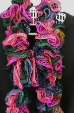 SCARF Frilly FLAMENCO Magenta