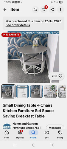 Round dining table - with, 4