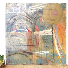 Large Original Abstract Painting Artwork Collage Wall Art Colourful Mixed Media