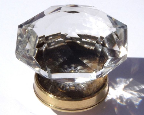 Large crystal pointy cut glass - crystal,