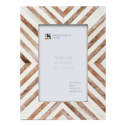 Chevron wooden photo frame - wooden,