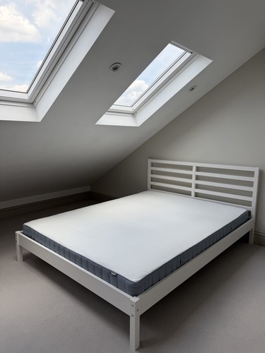 Ikea bed frame - bed, stained)