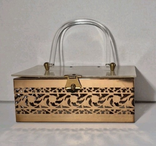 Vtg 1960s box purse - vtg, with