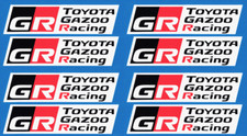 8X 100MM COMPATIBLE WITH TOYOTA GAZOO GR CAR RACING MOTORSPORT VINYL STICKERS