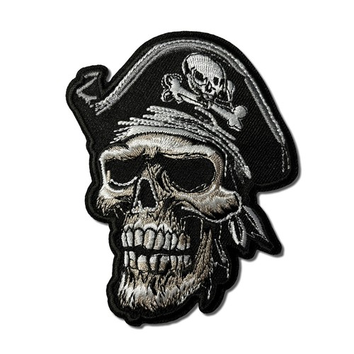Embroidered pirate skull hat - pirate,